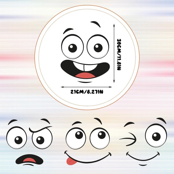 4 arkkia Wheelie Bin -tarroja Liima Cartoon Expressions Dustbi