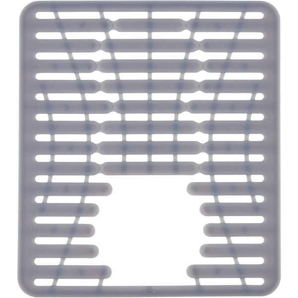 Silikon vaskmatte - liten, grå, 32,4 x 28,6 cm