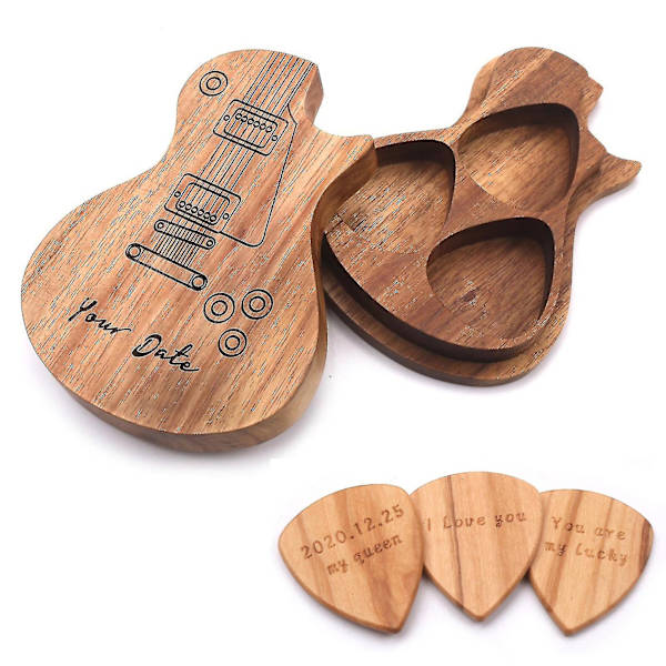 3 st trägitarrer plektrum gitarrplektrum trä akustisk elbas