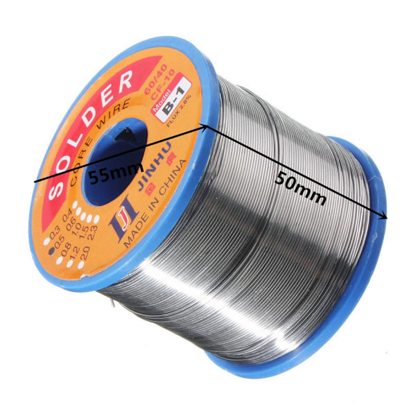 Loddetråd med tin, bly og flusmiddel, 1 mm diameter, spole