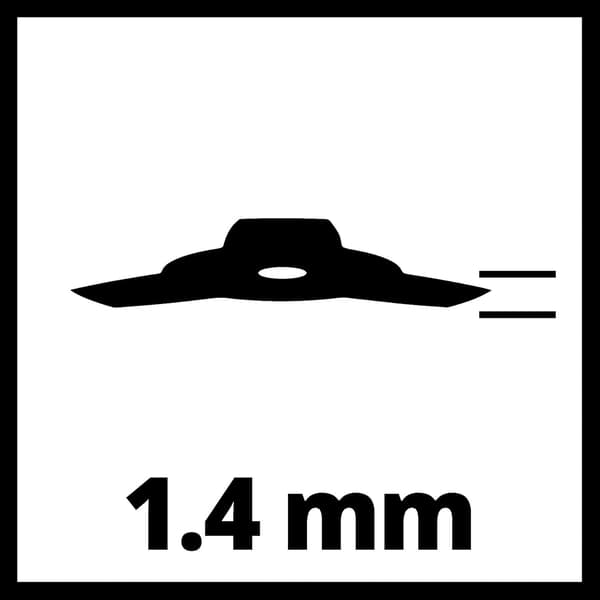2 stk. buskutter erstatningsblad, svart, 25,5*2,54 cm indre diameter