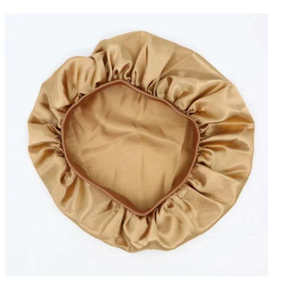Satinmössa sovmössa (one size) Beige