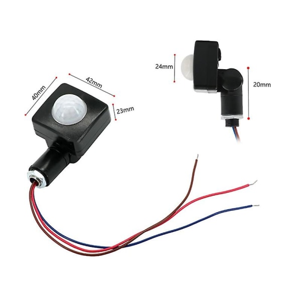 Bevegelsessensor Mini Menneskekropps Infrarød Sensor Ultra-tynn Infrarød Kroppssensor Bryter LED Flomlys PIR Bevegelsessensor