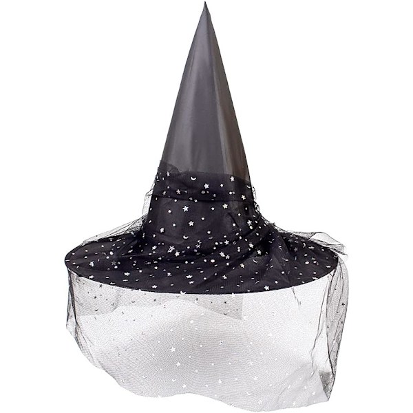 Halloween Häxhattar, Häxhuvudband 2 Stycken Wicked Witch Hat för