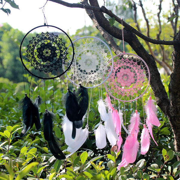 Dream Catcher For Kids Handmade Small Pink Feather Dreamcatcher Dream Catchers Bedroom Wall Hanging Decor Black