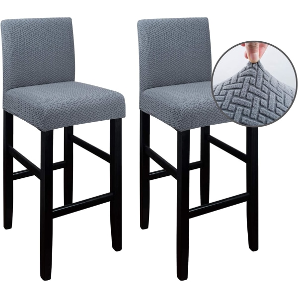 2 Pack Bar Stool Cover with Backrest, Stretch Washable Dustproof