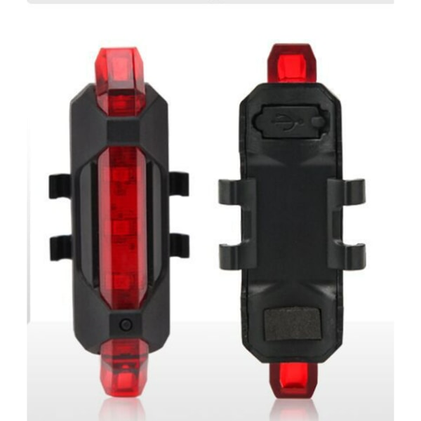 2pcs Bicycle Lights Cycling Tail Lights USB Charging Lights Rear