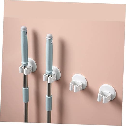 3 stk. plasthenger for oppheng av hvit mopp moppholder moppklips