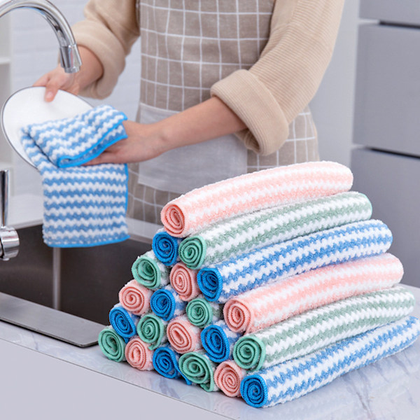 Set med 6 mikrofiberhanddukar extra tjocka