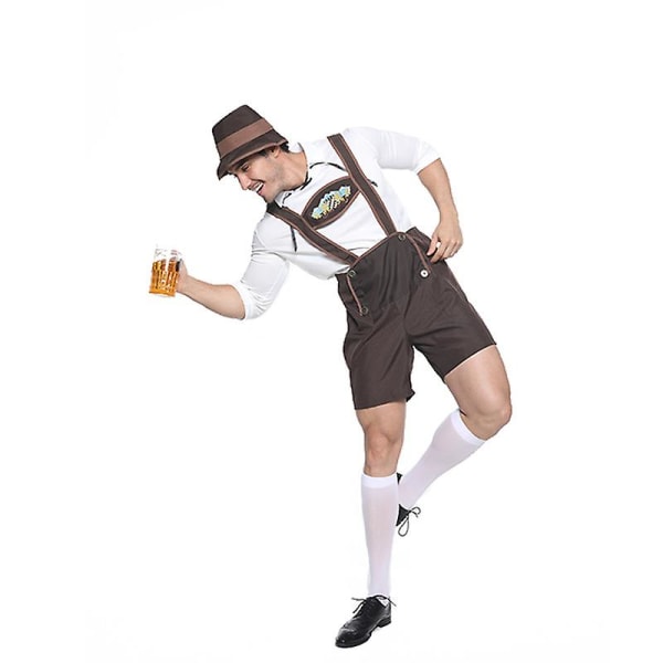 Beer Fest Costume Oktoberfest Beer Festival Fancy Set Cosplay Uniform (L)