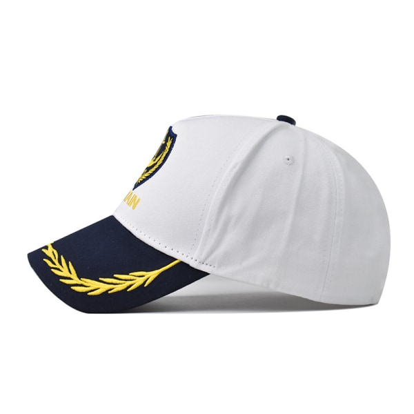 Marinblå baseballkeps vit baseballkeps fyra säsonger universell retro kapten marin etikett