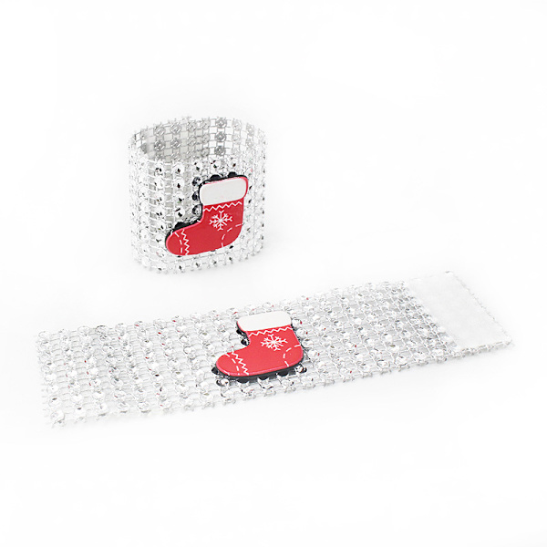 10 stk. Jule Rhinestone Jule Serviet Ring Holdere S