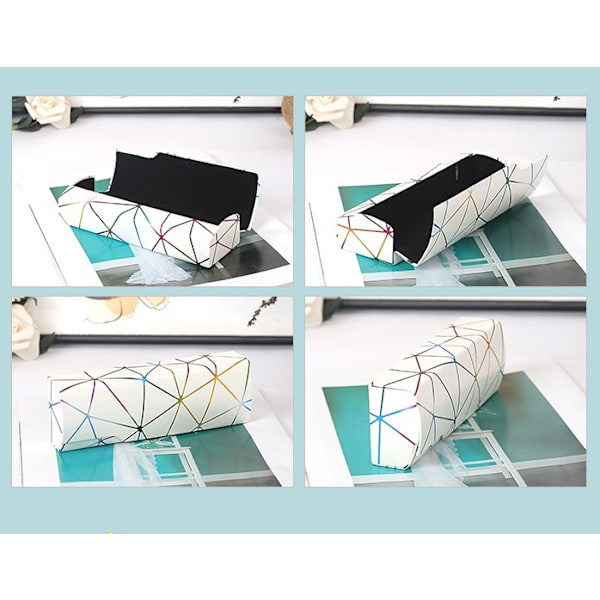 1 stk. Hvidt farverigt brilleetui Hard Shell Unisex Brilleholder