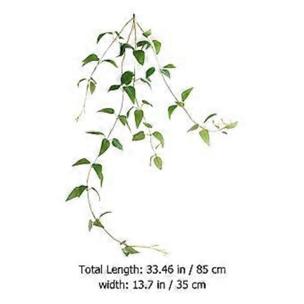 1 stk. Kunstig Klematis Rattan Pynt Simuleret Plante til Boligindretning (Grøn)