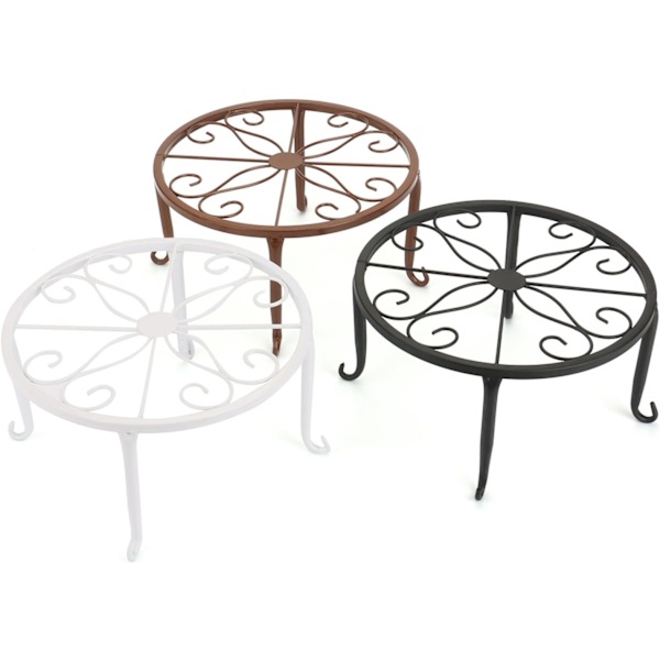 3 stk planteholdere for blomsterpotter runde metallblomsterpotter plante