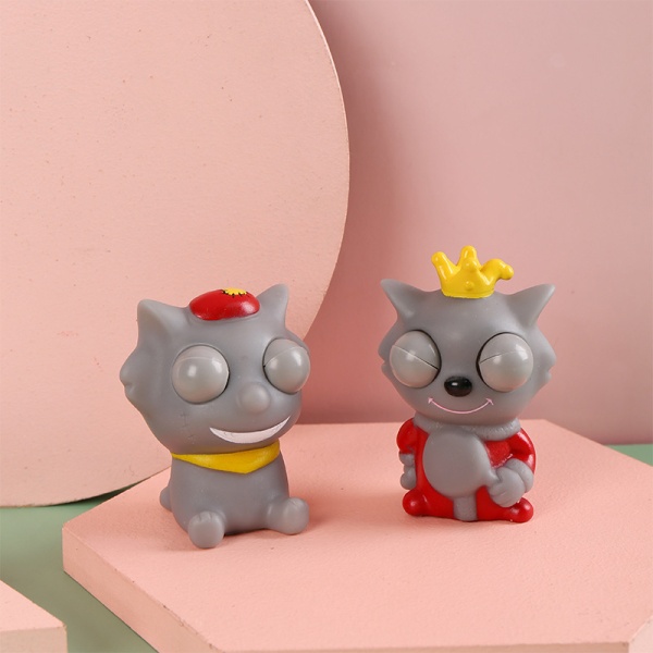 2 st kläm leksak, Popping Out Eyes Squeeze Toys, Squeeze Ball, A