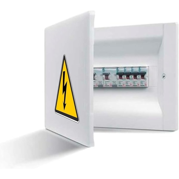 2 stk Electric Hazard trekant klistermærker med print til udendørs/ind
