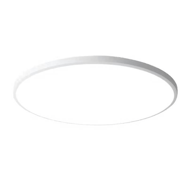 80w dimbar LED-taklampa, rund panel taklampa, justerbar ljusstyrka temperatur 2700k-6500k, 48cm, trefärgad vit kant