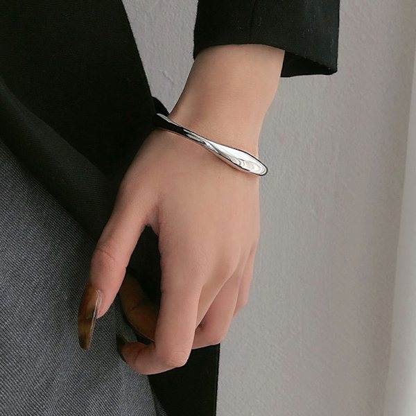 Enkel 925 sterling sølv armbånd fashion armbånd