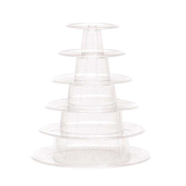 Macaron Cake Display Stand 6-lager Rund Plast Cake Tower Stand