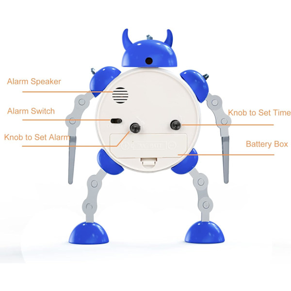 Vækkeur til Børn Drenge, Robot Vækkeur Analog Vækkeure