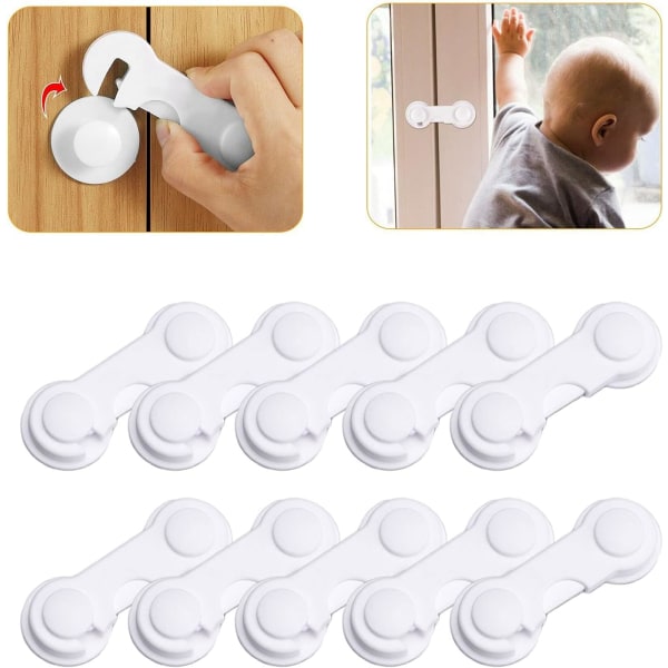 10 st barnsäkra lås, barnsäkra skåp och lås