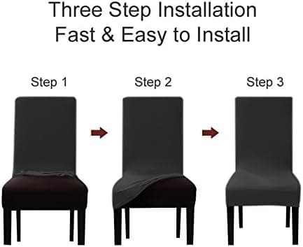 4 Universal Stolstoltrekk Stretchable og Vaskbar Lycra Spisestol