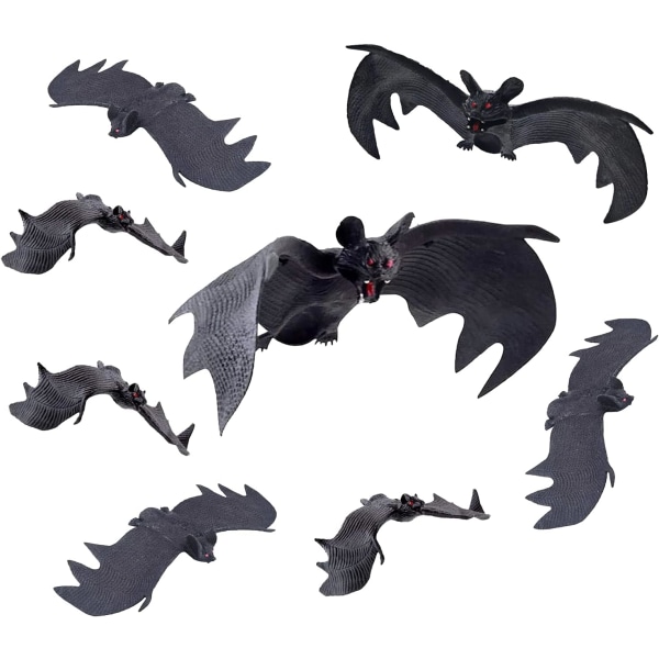 Halloween-flagermus, Halloween-dekoration flagermus 8 stk., 3D Halloween Han