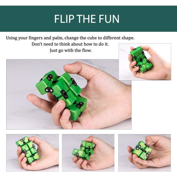 Liten gyllene elefant uppgraderad Infinity Cube Fidget Toy, Cool