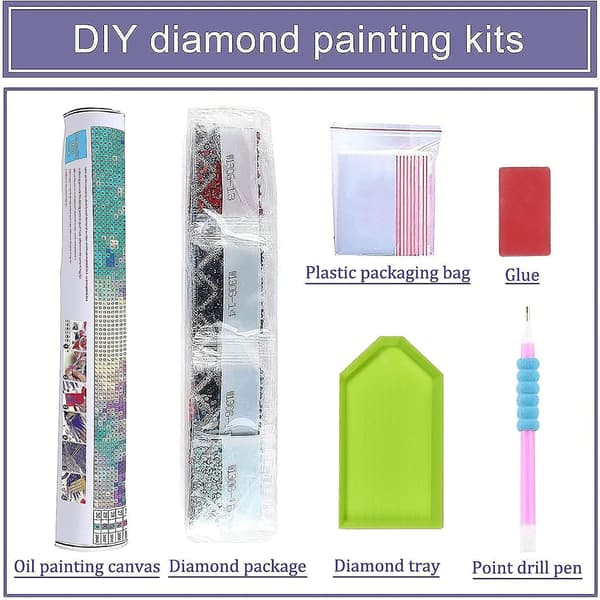 Diamantmaleri Kits til Voksne 5D Diamantkunst Kit til Begyndere