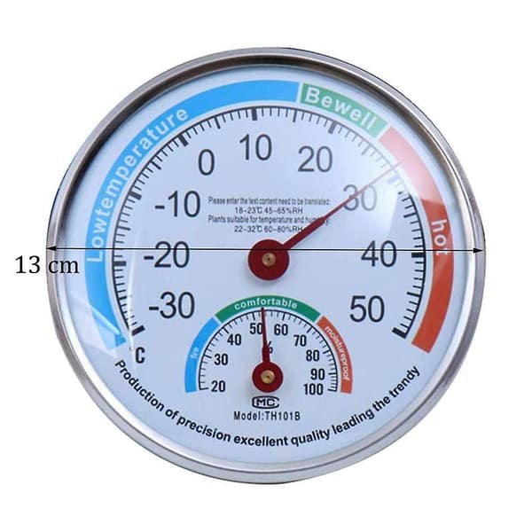 Dial Termometer Væg Pointer Hygrometer Høj Præcision Til Hjem Cigar Reptil Inkubator Drivhus Sauna