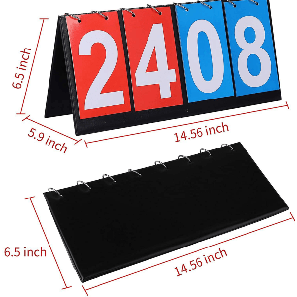 Bærbar Flip Scoreboard - Scoreboard til Baseball Fodbold Fodbold Ping Pong Fodbold Volleyball Basketball Bordtennis Bane