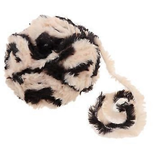 DIY Polyester Chunky til Strikning Roving Hækling 32 Meter/Nøgle Beige Sort Beige Black