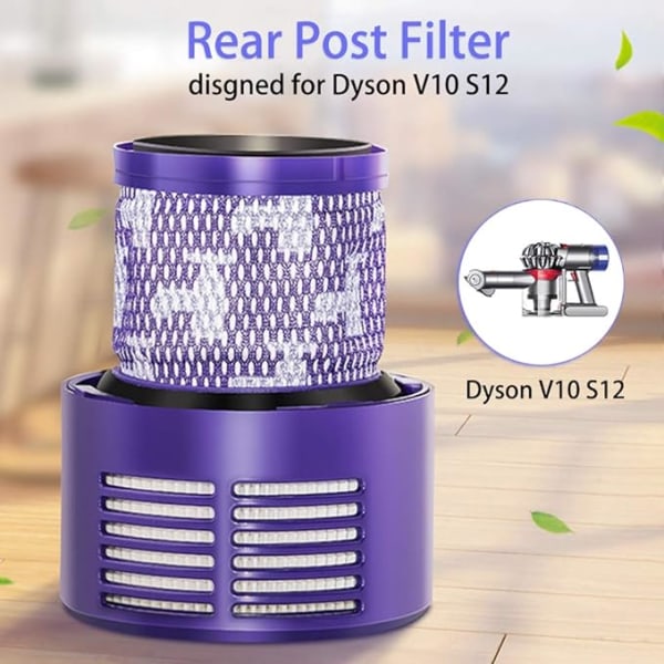 Lämplig för tvättbart filter för Dyson V10 SV12-serien dammsugare med rengöringsborste Dyson utbytesfilter för V10 SV12-serien