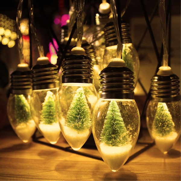 Julelys utendørs, Globe String Lights for Bedroom med 2