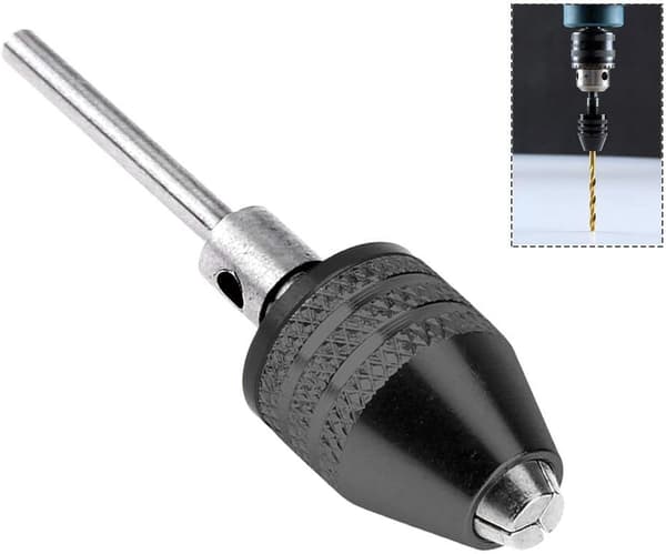 2 stk 3mm rundskaft mini elektrisk drillchuckadapter nøkkelløs Qu