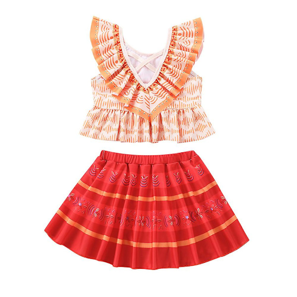 Magisk Full House Encanto Pigebadedragt Cos Dragt Et Ord Skulder Piger Cosplay Scenekostume（140cm）