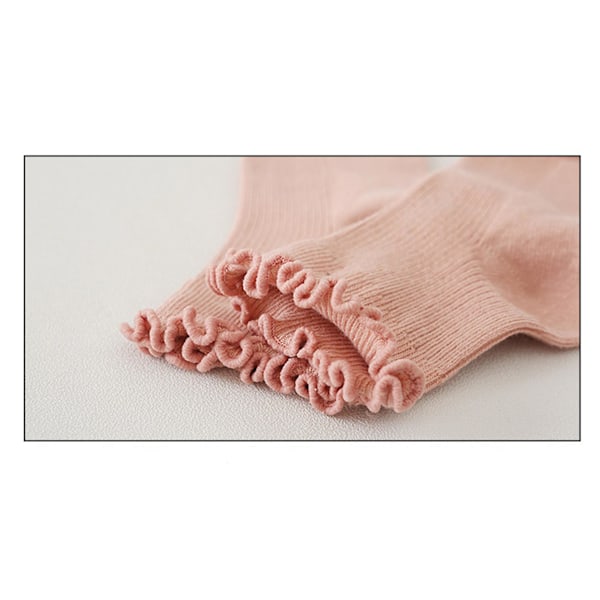 Damstrumpor  Volang Turn-cuff Casual Ankle Socks Sommar Bomull Stickad Sallad Låg Skuren/crew /klänning Sock