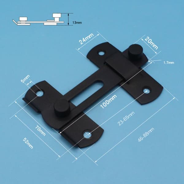 Sæt med 2 rustfrie stålskydedørslåse Toggle Latch Gate Loc