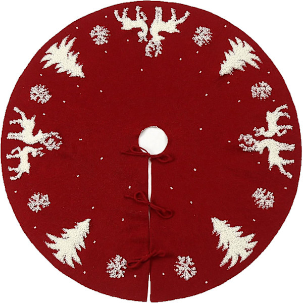 Rød juletræsskørt 92cm 36inch stort juletræsskørt måtte Xmas H