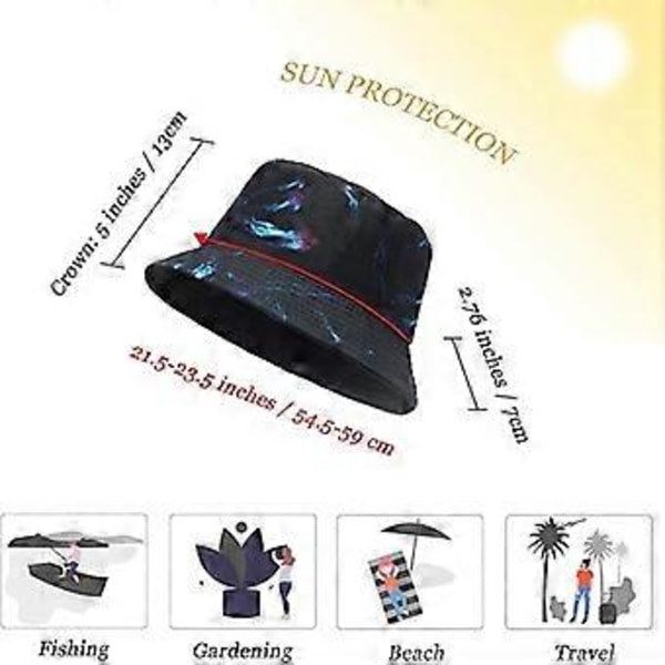 Sød Unik Print Rejse Bucket Hat Sommer Fiskerhat