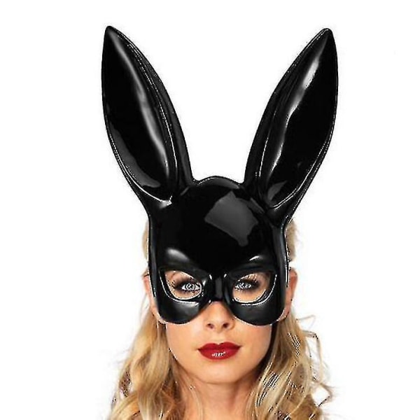 Bunny Maske Maske Kanin Maske Kvinder Sexet Sort Lange Ører Kanin Bunny PartyBlack1