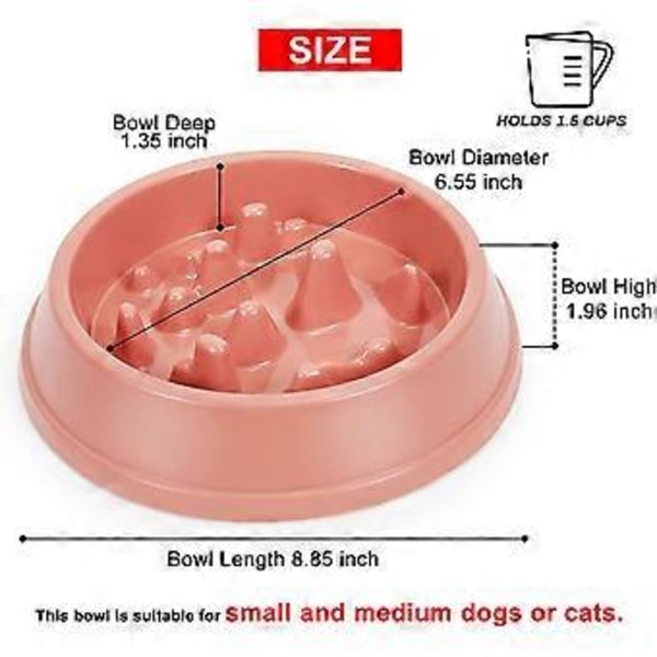 Slow Feeder Hundeskåle til Små og Mellemstore Hunde Katte Skridsikker Langsom Spisning Sund Hvalpeskål Puzzle Maze Sjov Feeder Interaktiv