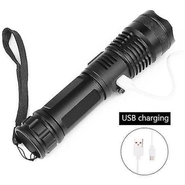 900000 lumen kraftig Xhp50 zoom lommelykt LED oppladbar lommelykt