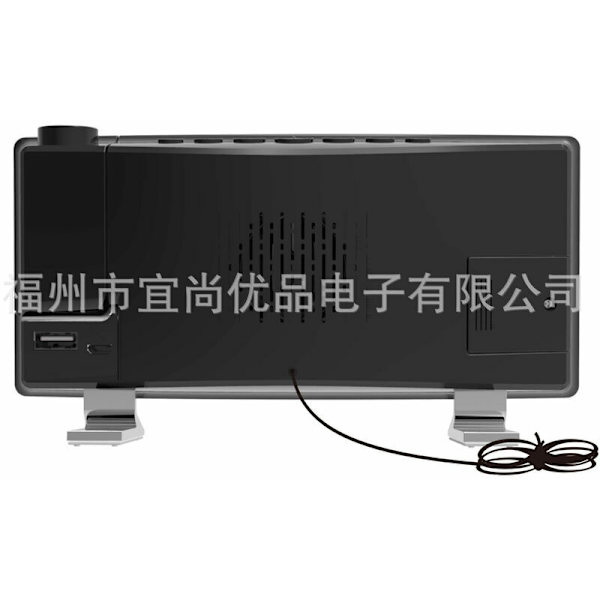 Fet grön radioprojektionsväckarklocka LED-display elektronisk cl
