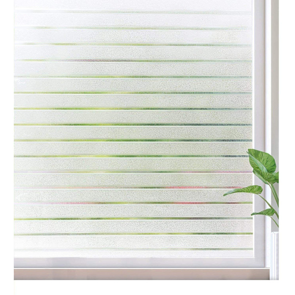 1PC Electrostatic Window Film Stripe Pattern Self-Adhesive Window