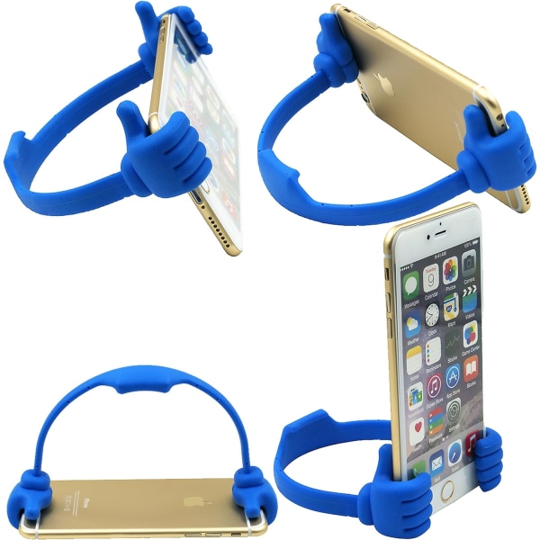 Universal Flexible Thumb Smartphone Holder - Blue