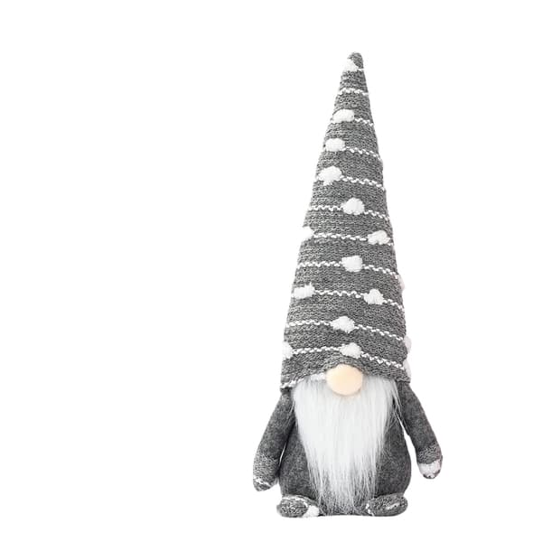 Grå og rød nisse julepynt, par 32 cm, julepynt