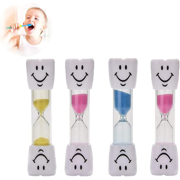 Set med 4 timglas, kökstimer, sandtimer, smileytimer, till