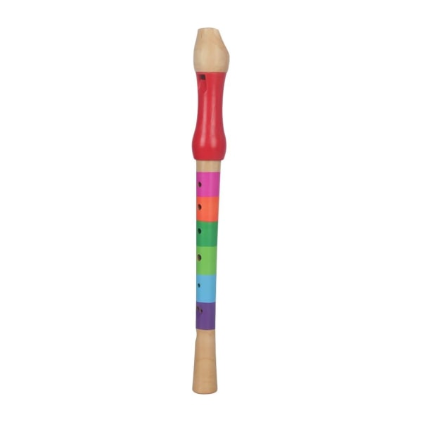 8-håls sopranblockflöjt i flerfärgat trä, musikinstrument